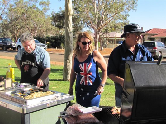 Australia Day Bush Breakfast 2017 - CEO and DCEO cooking