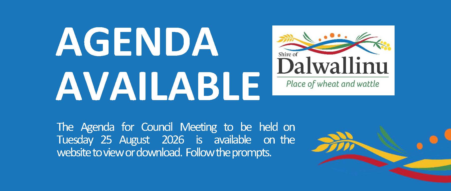 Agenda Ordinary Council Meeting - Tuesday 25 August 2026