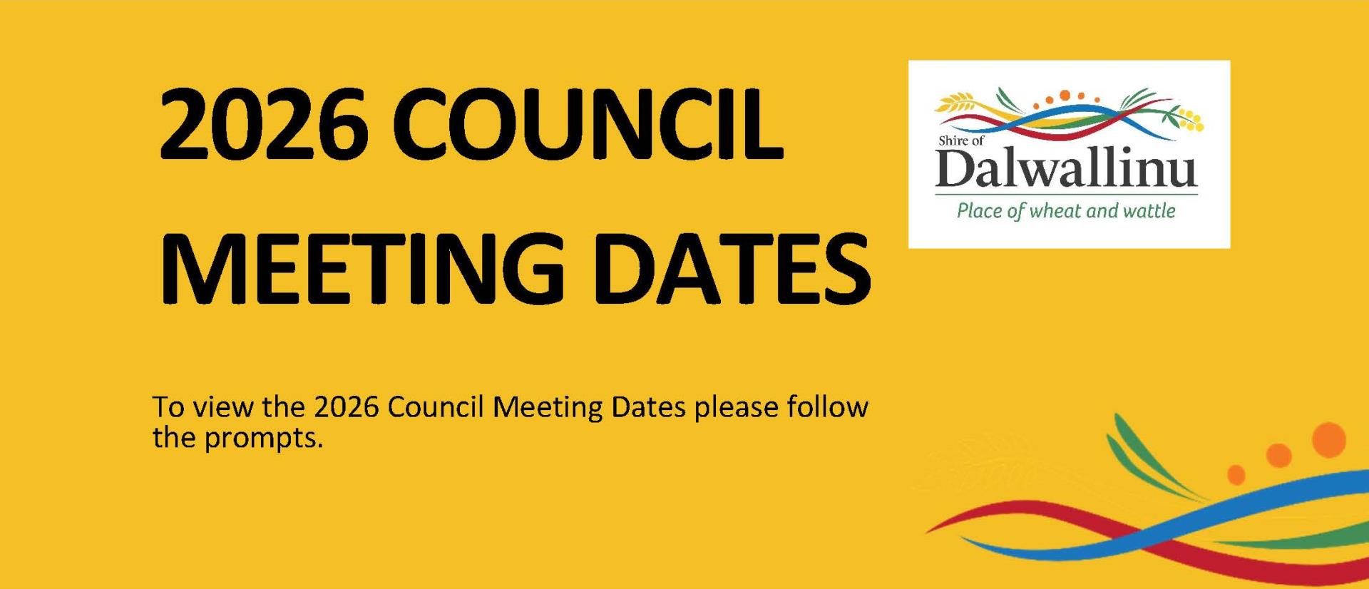 2026 Council Meeting Dates