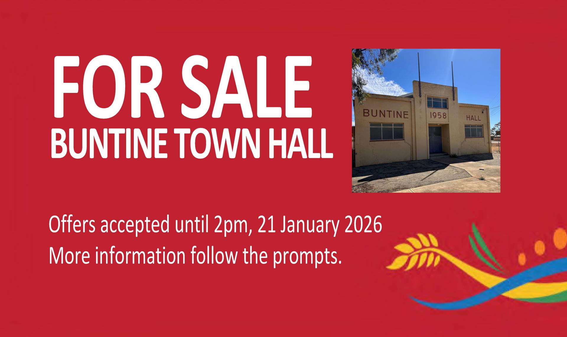 FOR SALE - Buntine Town Hall