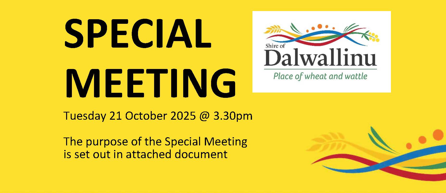 Special Meeting of Council - Tuesday 21 October 2025